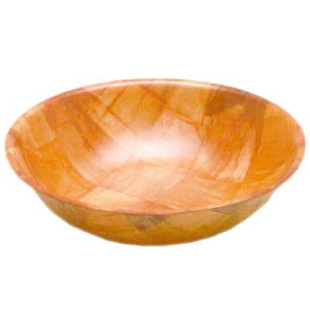 WOVEN WOOD SERVING BOWLS