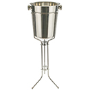 WINE BUCKET AND STAND, MIRROR FINISH STAINLESS STEEL - WINE BUCKET, 8 QT., 8 3/4