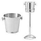 WINE BUCKET AND STAND, 18/10 STAINLESS