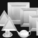 White Square & Triangular Plates & Accessories