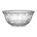 PUNCH BOWL, CLEAR WITH FRUIT/FLORAL DESIGN, DISPOSABLE PLASTIC