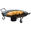 WROUGHT IRON GRIDDLE WITH STAND - WROUGHT IRON STAND ONLY, 17