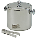  ICE BUCKET WITH TONG AND LID, STAINLESS