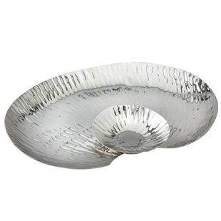 Oval Serve And Dip Tray  Stainless 15