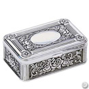 ROSE JEWELRY BOX, SMALL, ANTIQUE SILVERPLATE