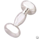 DUMBELL STERLING SILVER BABY RATTLE