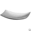CURVED RECTANGULAR TRAY, HAMMERED FINISH, STAINLESS STEEL 