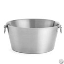 PARTY TUB, ROUND, DOUBLE WALL, SATIN FINISH STAINLESS STEEL