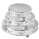 CAKE STANDS, ROUND, FLORAL DESIGN, SILVERPLATE