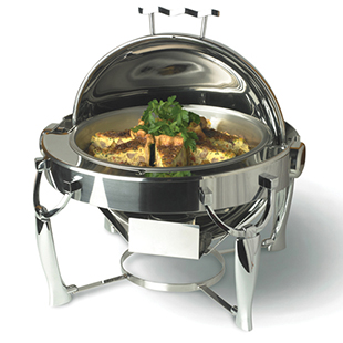 6 Qt. Round Chafer with Roll Top