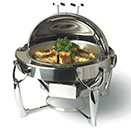 SOMERVILLE<SUP>®</SUP> ROUND ROLL TOP CHAFER, STAINLESS
