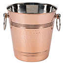 WINE BUCKET, HAMMERED FINISHED, COPPERPLATED 
