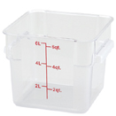 6QT. SQUARE CLEAR POLYCARBONATE FOOD STORAGE CONTAINER