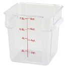 8 QT. SQUARE CLEAR POLYCARBONATE FOOD STORAGE CONTAINER