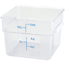 12 QT. SQUARE CLEAR POLYCARBONATE FOOD STORAGE CONTAINER