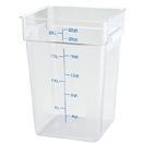 22 QT. SQUARE CLEAR POLYCARBONATE FOOD STORAGE CONTAINER