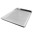 SHEET PAN WITH WIRE IN RIM, PERFORATED, ALUMINUM - HALF SIZE, 13