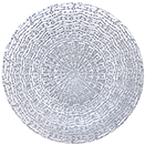GLASS CHARGER PLATE, SILVER LUXURY DESIGN