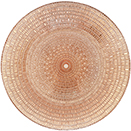 GLASS CHARGER PLATE, ROSE GOLD SPARKLE DESIGN