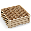30 HEXAGON COMPARTMENT CLOSED WALL RACK WITH 2 EXT, BEIGE