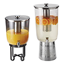 BEVERAGE DISPENSERS, POLYCARBONATE  BODY, STAINLESS BASE