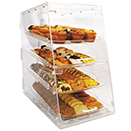 DISPLAY CASE WITH FRONT AND REAR DOORS, 4 TRAY, ACRYLIC 