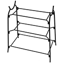 DISPLAY STAND, 3 TIER, BLACK  WROUGHT IRON