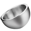 SERVING BOWLS, DOUBLE WALL, ANGLED BOTTOM, STAINLESS