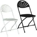 FOLDING CHAIRS WITH METAL FRAME, RHINO™ FAN BACK STYLE