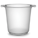 ICE BUCKET, 1 GALLON,  FROSTED CLEAR, DISPOSABLE PLASTIC, PKG/6