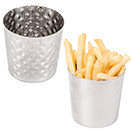 FRY CUPS AND HOLDERS, 14 OZ., STAINLESS STEEL