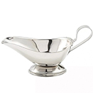 SAUCE BOATS, STAINLESS STEEL - 10 OZ.