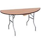 HALF ROUND FOLDING TABLES, PLYWOOD TOP