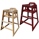 HIGH CHAIRS, KNOCKED DOWN, RUBBERWOOD