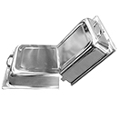 DOME CHAFER COVER,  HINGED LID, FULL SIZE, STAINLESS STEEL