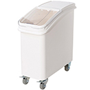 INGREDIENT BIN WITH BRAKE CASTERS AND SCOOP