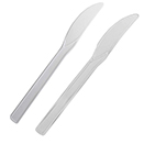 SERVING KNIVES, CLEAR OR WHITE, DISPOSABLE PLASTIC