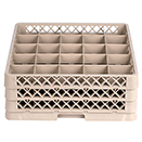 LOW PROFILE 25 COMPARTMENT RACK WITH 3 EXTENDERS, BEIGE