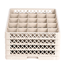 LOW PROFILE 25 COMPARTMENT RACK WITH 4 EXTENDERS, BEIGE
