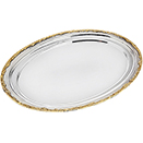 OVAL TRAY WITH GOLD APPLIED BORDER