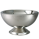 PUNCH BOWL, HAMMERED FINISH STAINLESS STEEL