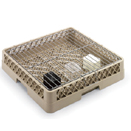 FLATWARE RACK WITH HOLD DOWN WIRE, BEIGE