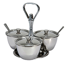 RELISH SERVER WITH 3 COMPARTMENT, STAINLESS