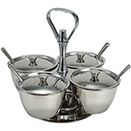 RELISH SERVER WITH 4 COMPARTMENTS, STAINLESS