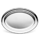 ROLLED EDGE OVAL TRAYS, 18/10 STAINLESS STEEL