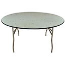 ROUND BANQUET FOLDING TABLES, PLYWOOD TOP