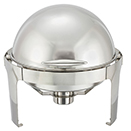 MADISON ROUND ROLL TOP CHAFER, STAINLESS