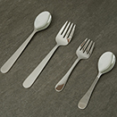 SERVING FORKS & SPOONS, 18/10 STAINLESS STEEL 
