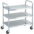 UTILITY CART, KNOCK DOWN, STAINLESS