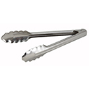 SCALLOPED GRIP UTILITY TONG, HEAVYWEIGHT STAINLESS - SPRING TONG, 12